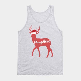 Daughter Reindeer Family Group Christmas Eve Matching Tank Top